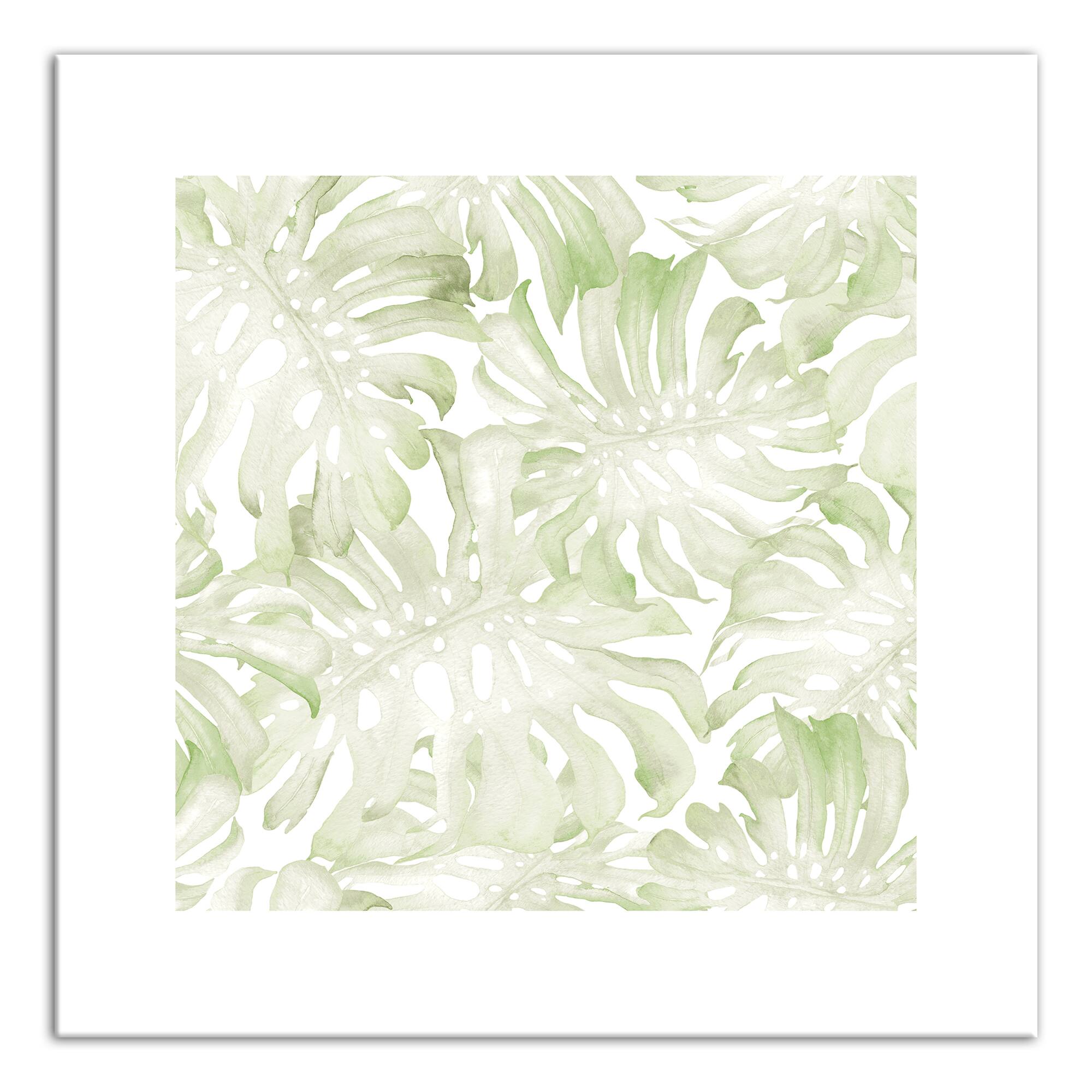 Simple Monstera Canvas Wall Art